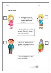 English Worksheet: clothes