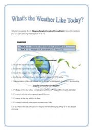 English Worksheet: Whats the weather like today?