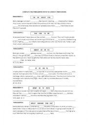 English Worksheet: Complete the paragraphs