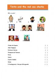 English Worksheet: Worksheet based on Tintin episode - The red sea sharks