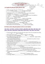 English Worksheet: Phrasal verbs with DOWN