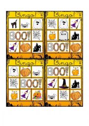 English Worksheet: Halloween Bingo!