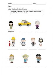 English Worksheet: Jobs Worksheet 1