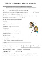 English Worksheet: preparing for the trip/ telephone conversation