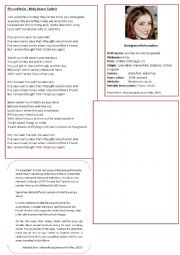 English Worksheet: Fire & Rain