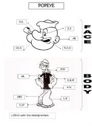 English Worksheet: Popeye label