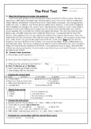 English Worksheet: aim high 1 u 1