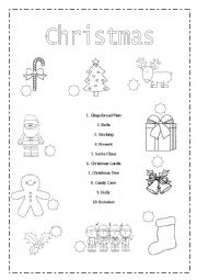 Christmas worksheet