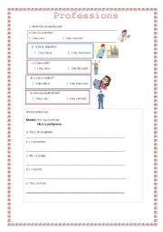 English Worksheet: Profession