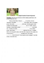 English Worksheet: simple past tens 