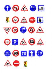 English Worksheet: worksheet traffic signs