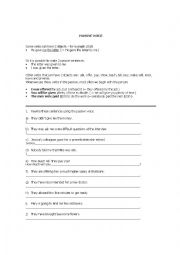 English Worksheet: Exercises about passive voice