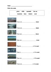 English Worksheet: Coastal and inland landscapes