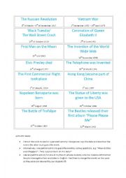 English Worksheet: speaking with dates