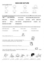 English Worksheet: Man and Nature 