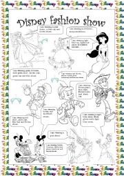 English Worksheet: Disney fashion show