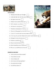 English Worksheet: 10000 BC