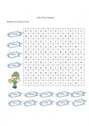 English Worksheet: Job wordsearch