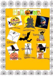 English Worksheet: Halloween pictionary