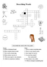 Adjective Crossword