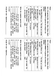 Wh question worksheet