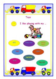 English Worksheet: Toys