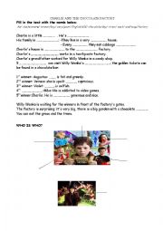 English Worksheet: Charlie and the chocolate factory