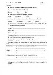 English Worksheet: lesson 18: family matters