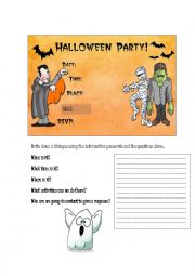 English Worksheet: Accepting and refusing halloween