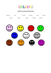 English Worksheet: colours