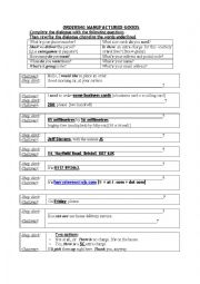English Worksheet: Ordering manufactured goods at a hardware store with key
