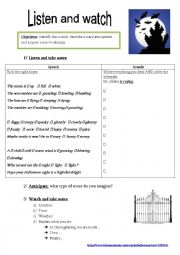 English Worksheet: Halloween atmosphere