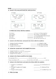 English Worksheet: IMAGINE JHON LENNON