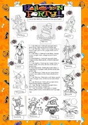 English Worksheet: Halloween Party