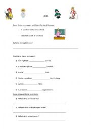 English Worksheet: jobs