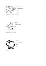 English Worksheet: Describing animals