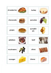 English Worksheet: Food Domino 1