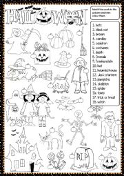 English Worksheet: Halloween - matching *REUPLOADED*