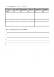 English Worksheet: Can you _______ ? 