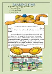 English Worksheet: fun at the park