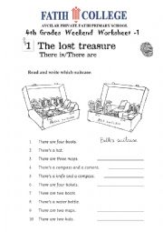 English Worksheet: There is