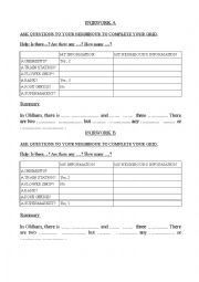English Worksheet: Places in town pairwork