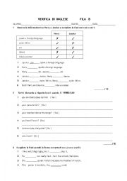 English Worksheet: grammar  test 