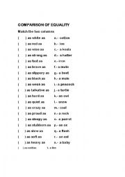 English Worksheet: comparison