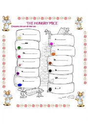English Worksheet: The hungry mice