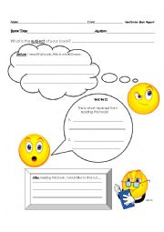English Worksheet: Fiction and Nonfiction Book Reports