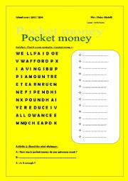 English Worksheet: pocket money