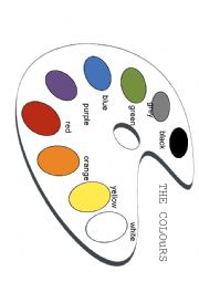 English Worksheet: The Colours Palette