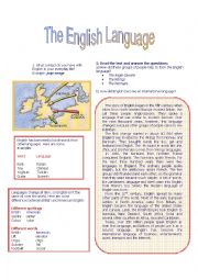 English Worksheet: The English language 