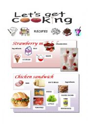 English Worksheet: LETS GET COOKING